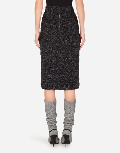 Shop Dolce & Gabbana Knit Calf-length Pencil Skirt