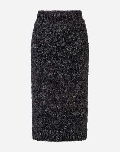 Shop Dolce & Gabbana Knit Calf-length Pencil Skirt