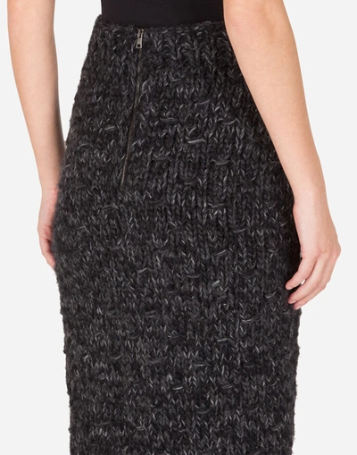 Shop Dolce & Gabbana Knit Calf-length Pencil Skirt