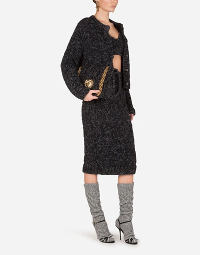 Shop Dolce & Gabbana Knit Calf-length Pencil Skirt