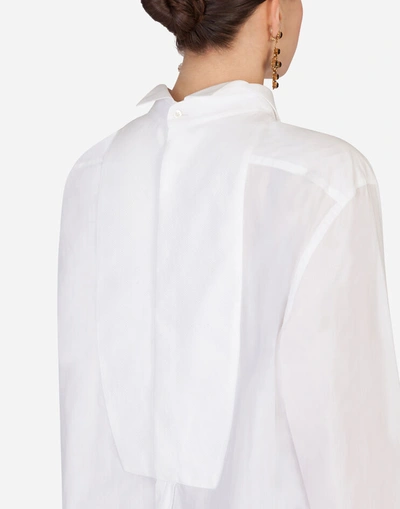 Shop Dolce & Gabbana Cotton Poplin Shirt In White