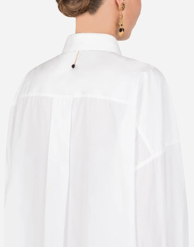 Shop Dolce & Gabbana Cotton Poplin Tunic Shirt