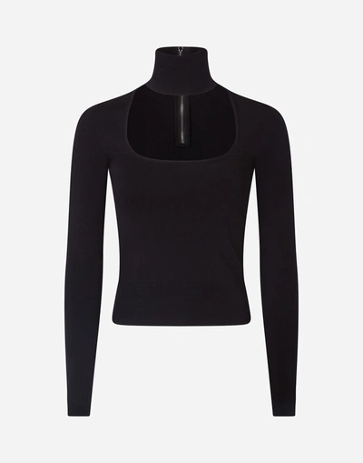 Shop Dolce & Gabbana Turtle-neck Sweater In Black
