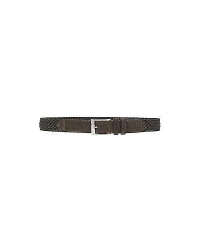 Shop Andrea D'amico Fabric Belt In Military Green