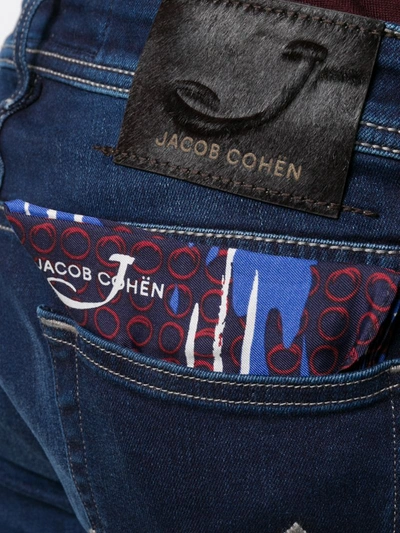 Shop Jacob Cohen Five Pocket Slim-fit Jeans In Blue