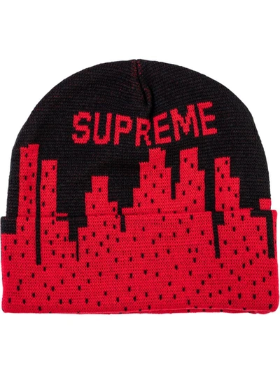 red supreme beanie