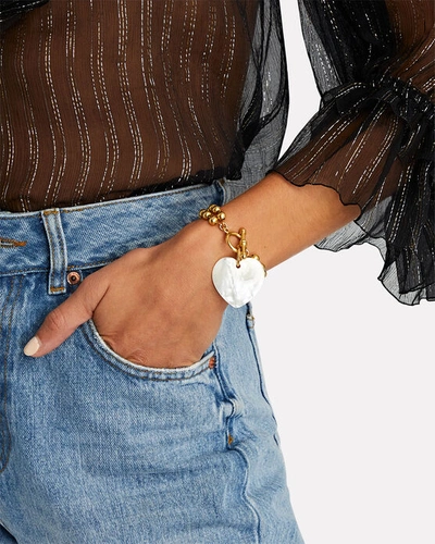 Shop Brinker & Eliza Heart On Your Sleeve Bracelet In Gold