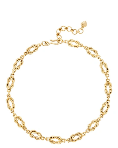 Shop Brinker & Eliza Love Knot Chain-link Necklace In Gold
