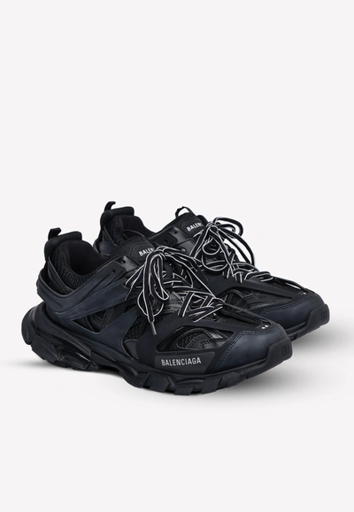 Shop Balenciaga Track Sneakers In Mesh And Nylon In Black