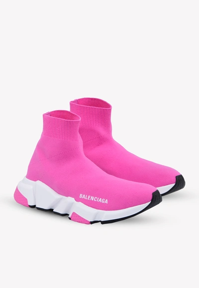Shop Balenciaga Speed Sock Sneakers In Two-toned Sole In Pink