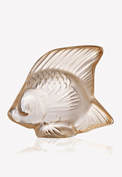 Shop Lalique Gold Luster Fish Sculpture