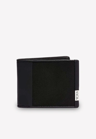 Shop Tumi Alpha Leather Global Double Billfold Wallet In Black