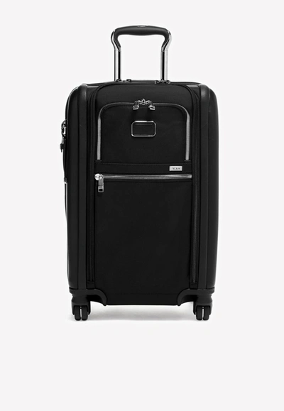 Shop Tumi Alpha International Dual Access 4-wheeled Carry-on Luggage In Black