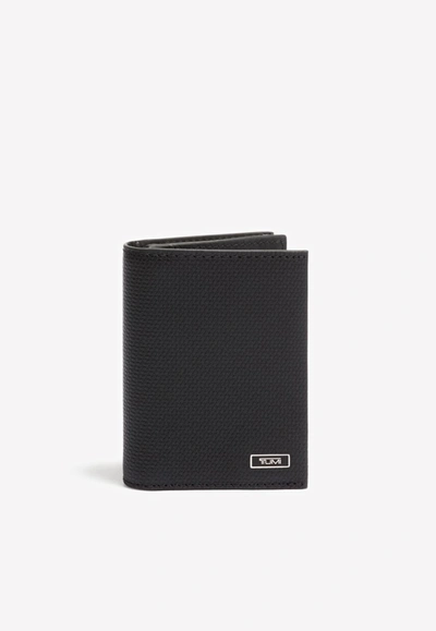 Shop Tumi Monaco Leather Gusseted Card Case In Black