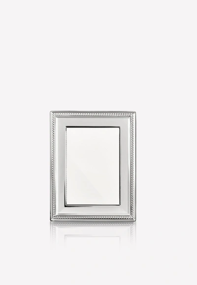 Shop Christofle Perles Silver-plated Picture Frame- 13 X 9 Cm