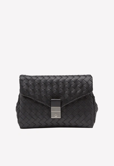 Shop Bottega Veneta Intrecciato Leather Document Clutch Bag In Black