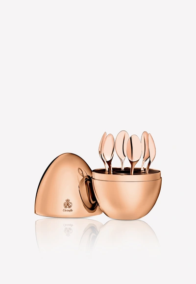 Shop Christofle Mood 6-piece Rose Gold Espresso Set