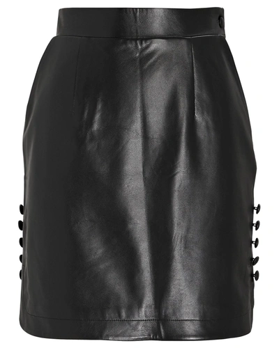 Shop Materiel Faux Leather Mini Skirt In Black