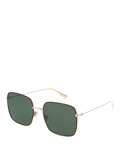 Shop Dior Stellaire1 Havana Squared Sunglasses In Brown