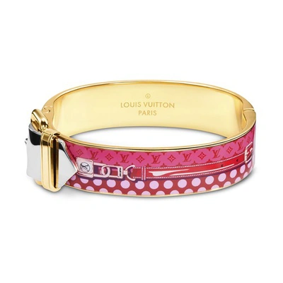 Shop Louis Vuitton Monogram Confidential Bracelet In Rouge