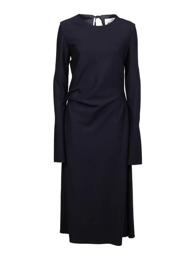 Shop Jil Sander Novelyn Dress In Dark Blue