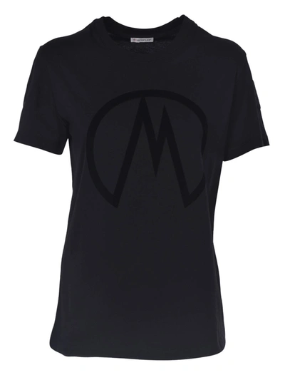 Shop Moncler T-shirt With Logo Print In Black