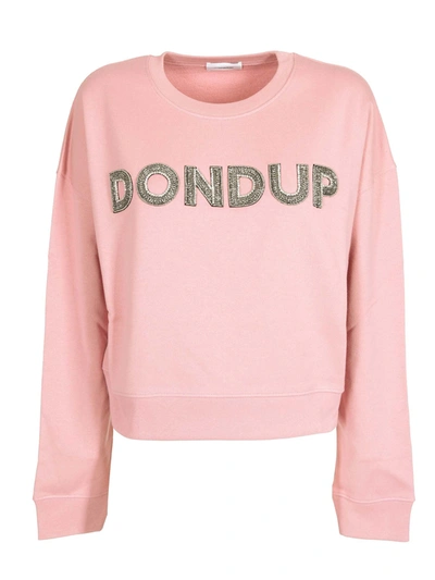 Shop Dondup Jewel Logo Sweatshirt In Pink