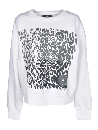 Shop Adidas By Stella Mccartney Graphic Training Sweatshirt In White