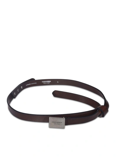 Shop Dsquared2 Milano Belt In Brown