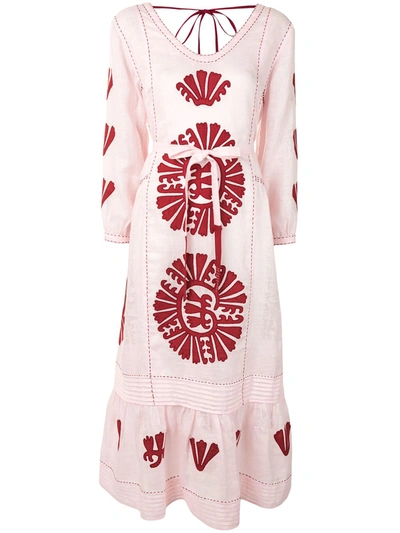 Shop Vita Kin Camelia Pleated Midi Dress In Pink
