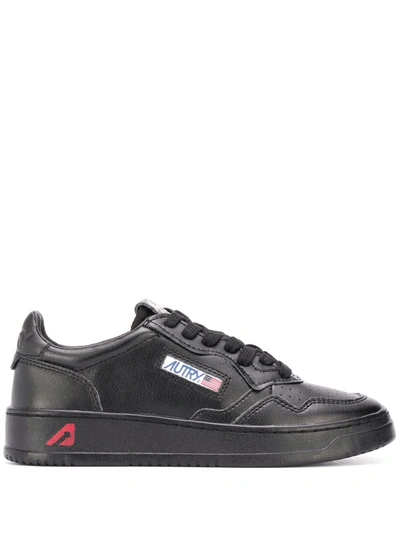 Shop Autry Medalist Lace-up Sneakers In Black