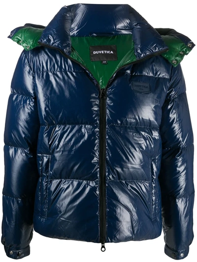Shop Duvetica Padded Down Jacket In Blue