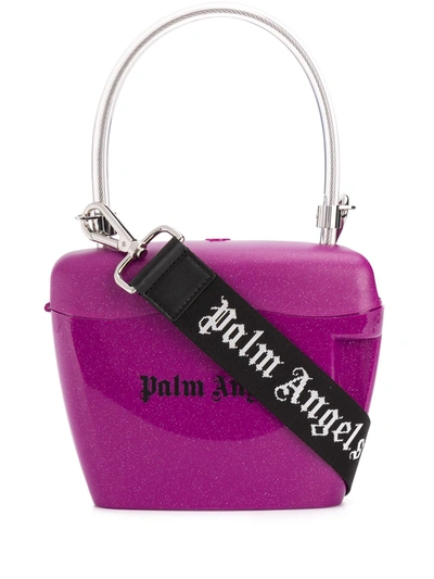 Shop Palm Angels Logo-print Structured Tote Bag In Pink