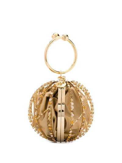 Shop Rosantica Mini Alice Cage Shoulder Bag In Gold