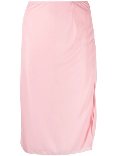 Shop Kwaidan Editions Jersey Pencil Skirt In Pink