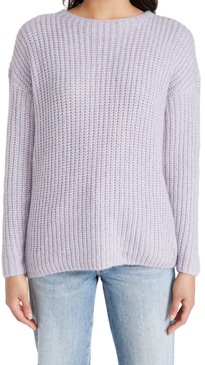 Shop Bb Dakota Knit's A Look Funnel Neck Sweater In Pale Lavender