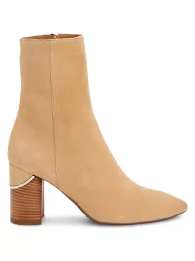 Shop Aquatalia Women's Phila Suede Ankle Boots In Beige