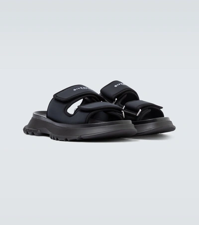 Shop Givenchy Spectre Neoprene Sandals In Black