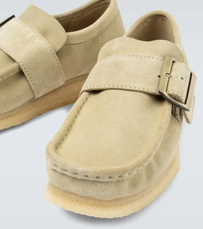 Clarks Wallabee Monk Suede Shoes In Beige ModeSens