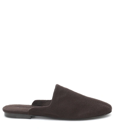 Shop The Row Granpa Cashmere Slippers In Brown