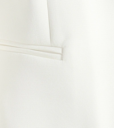 Shop Khaite Joan Single-breasted Faille Blazer In White