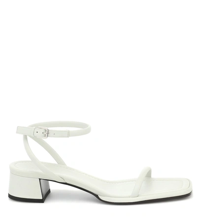 Shop The Row Kate Leather Sandals In White