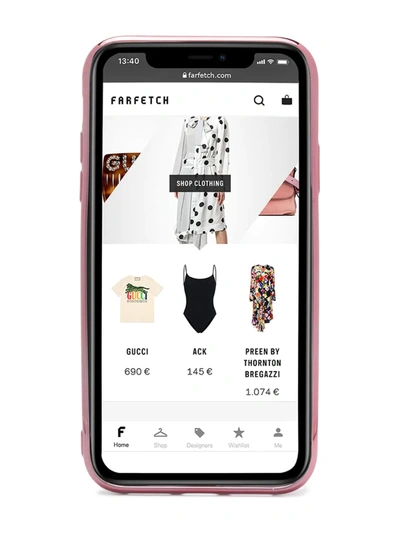 Shop Chiara Ferragni Glitter Iphone 11 Case In Pink