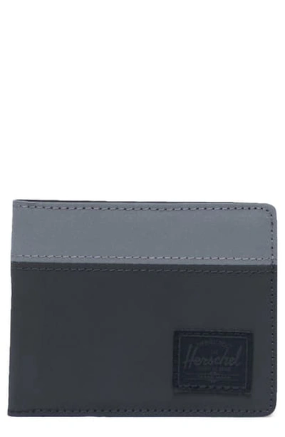 Shop Herschel Supply Co Roy Rfid Wallet In Black Reflective/silver Ref