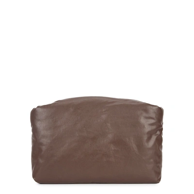 Shop Kassl Editions Oil Dark Brown Padded Coated Clutch