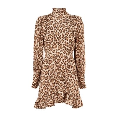 Shop Zimmermann Lucky Leopard-print Silk Mini Dress