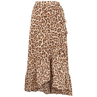Shop Zimmermann Lucky Leopard-print Silk Wrap Skirt