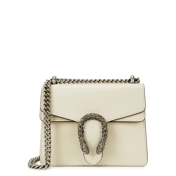 Gucci Dionysus Mini Leather Cross-body Bag In White | ModeSens