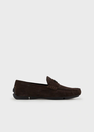 Shop Emporio Armani Loafers - Item 11933983 In Dark Brown