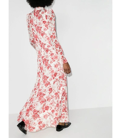 Shop The Vampire's Wife Unconditional Floral Print Dress In Red/white